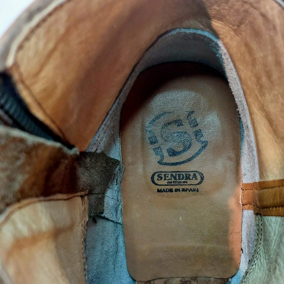 Sendra studded taupe leather low western boots, EU43/11 - Picture 11 of 16